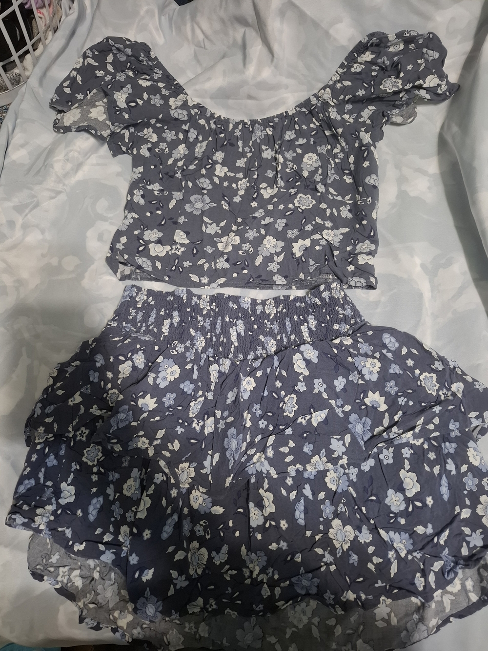 Women's Hollister Blue Floral Two-Piece Dress Set
